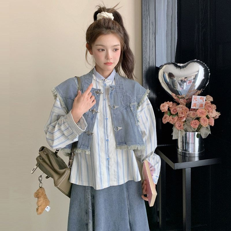 26春装大货牛仔三件套2B149-4705-P185控258,女装套装/套裙,2B149