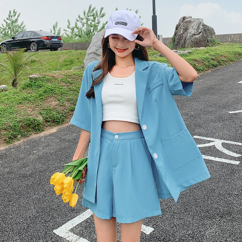 【现货】 露背西装短裤套装女 255-2150-P110控158图片