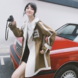 【现货】2022秋装新款撞色拼接风衣255-2227-P145控208，女装风衣，浙宝288（原255）