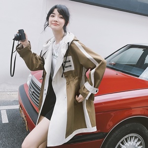 【现货】2022秋装新款撞色拼接风衣255-2227-P145控208,女装风衣,浙宝288（原255）