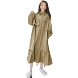 【大货到店】2022秋装新款衬衫连衣裙255-2223-P105控158，女装连衣裙，浙宝288（原255）