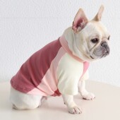 法斗棉质拼色打底衫 衣服 胖狗狗衣服英斗巴哥柯基 宠物四季 新款