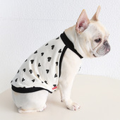 胖狗狗衣服法斗柯基恶霸 挂脖背心透气格纹棉质衫 新款 宠物春夏薄款