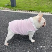 棉质弹力透气波点花边防掉毛背心法斗 薄款 新款 宠物衣服狗狗春夏装