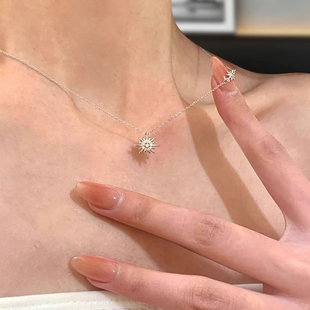 高级感太阳花日月星辰项链ins小众设计感时尚气质精致百搭锁骨链
