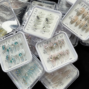 盲盒10副起纯手工高品质穿戴甲美甲批发惊喜福袋可选尺码送工具包