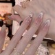 猫眼美甲中长款 纯手工穿戴甲2025新款 可爱樱桃法式 显白可拆卸甲片