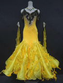 华尔兹探戈国标舞比赛演出服装 交谊舞大摆连衣裙 新款 摩登舞裙