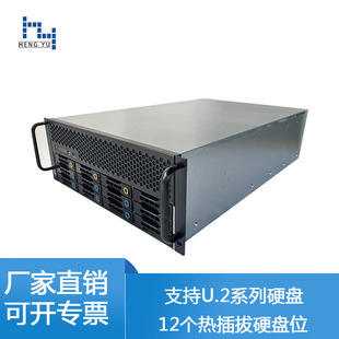 U.2 服务器12盘位热插拔机箱CRPS电源NVMe 全新恒煜4U R4012机架式
