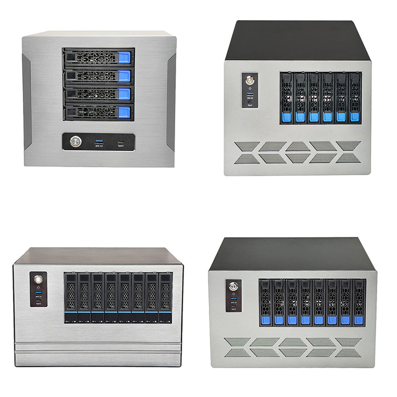 多盘位nas机箱SAS/SATA热插拔硬盘MATX板CRPS冗余电源位槽水冷