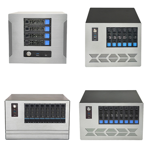 多盘位nas机箱SAS/SATA热插拔硬盘MATX板CRPS冗余电源位槽水冷