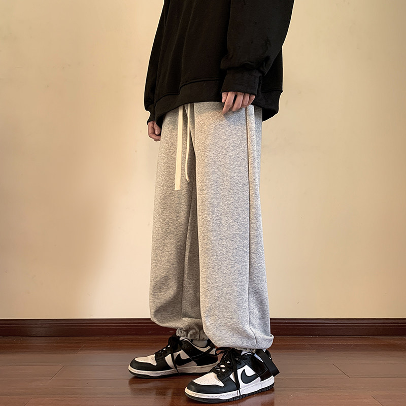 铜扣织带脚口开叉高品质包边直筒抽绳卫裤休闲裤DYK001-P55控78图片