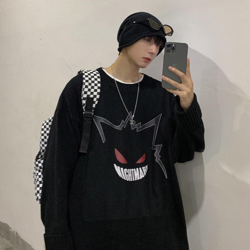 开叉小恶魔圆领毛衣东东男秋冬套头针织衫外套PM1003-P55控78,男装针织衫/毛衣,星座216(原A116)