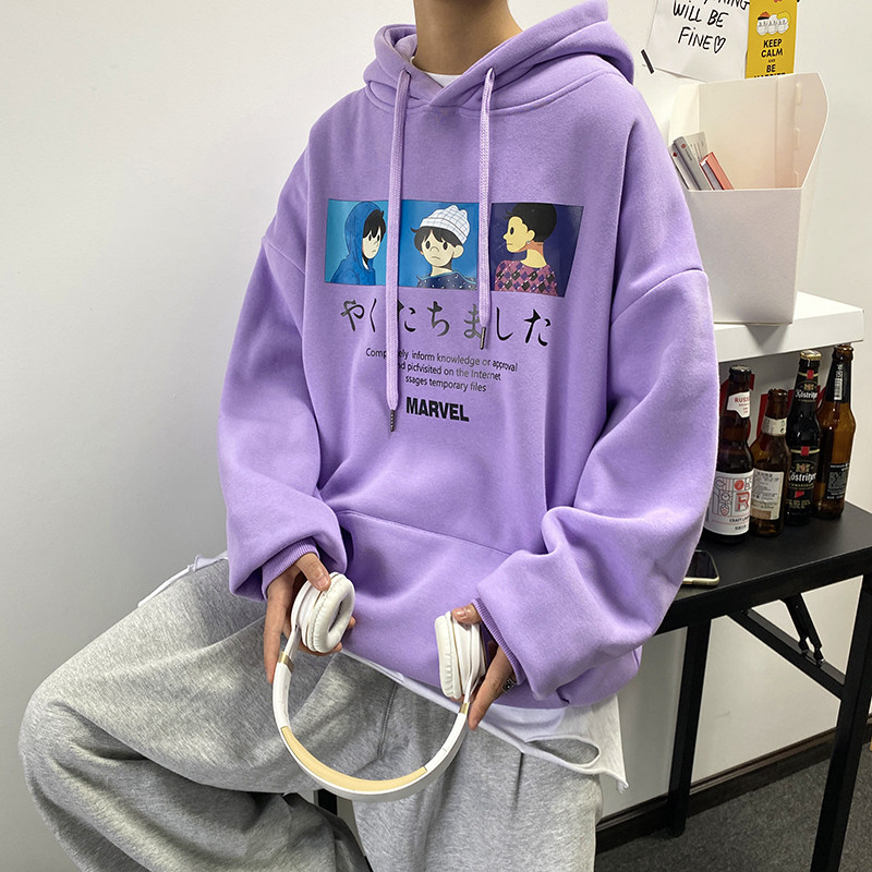 @港风秋季卡通连帽卫衣男士外套帽衫夹克几物W514-P40控58,男装卫衣,星座216(原A116)