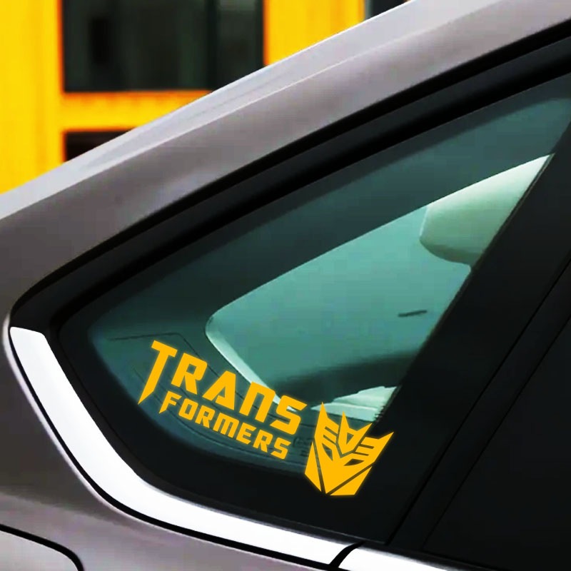 变形金刚车贴汽车人霸天虎贴纸个性反光装饰贴纸划痕遮挡电动车贴
