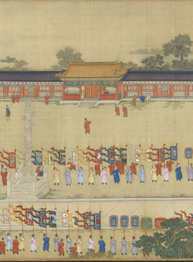 清院本汉宫春晓图凝晖阁卷轴高清