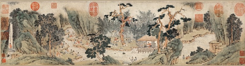 明祝允明兰亭序国画宣纸高清画稿书画名家古代原大仿古画中式真迹