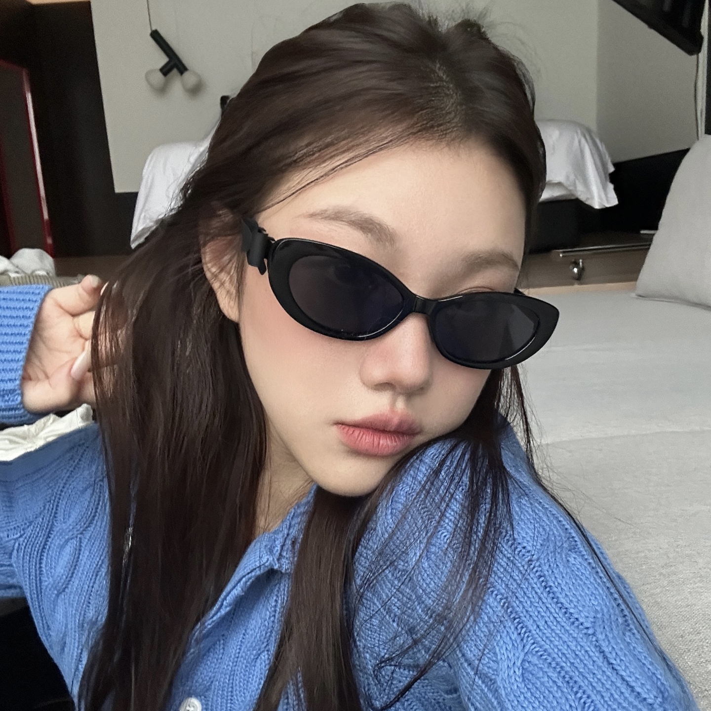 Jennie同款欧美甜辣风太阳镜女潮