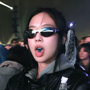 黑色骑行户外欧美辣妹风Jennie同款演唱会大框方圆脸显瘦太阳墨镜