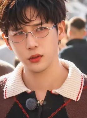 王安宇同款金属小框椭圆太阳眼镜