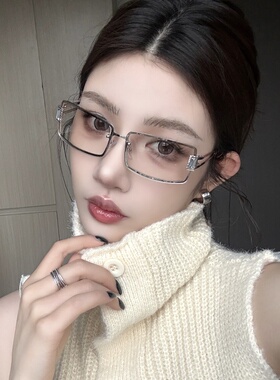 复古金属老钱风透明水银宝石墨镜