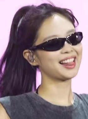 Jennie演唱会同款复古户外墨镜女