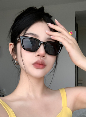 2025新款欧美复古小框猫眼gm墨镜女方圆脸太阳眼镜高级感网红韩版