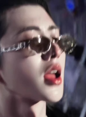 蔡徐坤同款老钱风猫眼防UVB墨镜