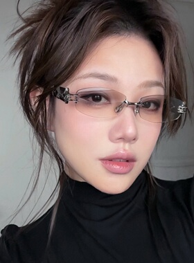 金属无框方形GM墨镜显瘦高级感