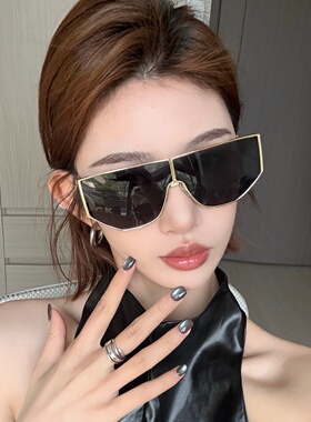 佳柚金属大框多边形显瘦墨镜