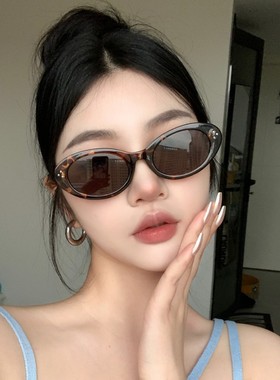 2025新款gm墨镜复古豹纹茶