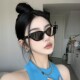 2025新gm猫眼墨镜简约高级质感方圆脸显瘦气质欧美街拍遮阳太阳镜