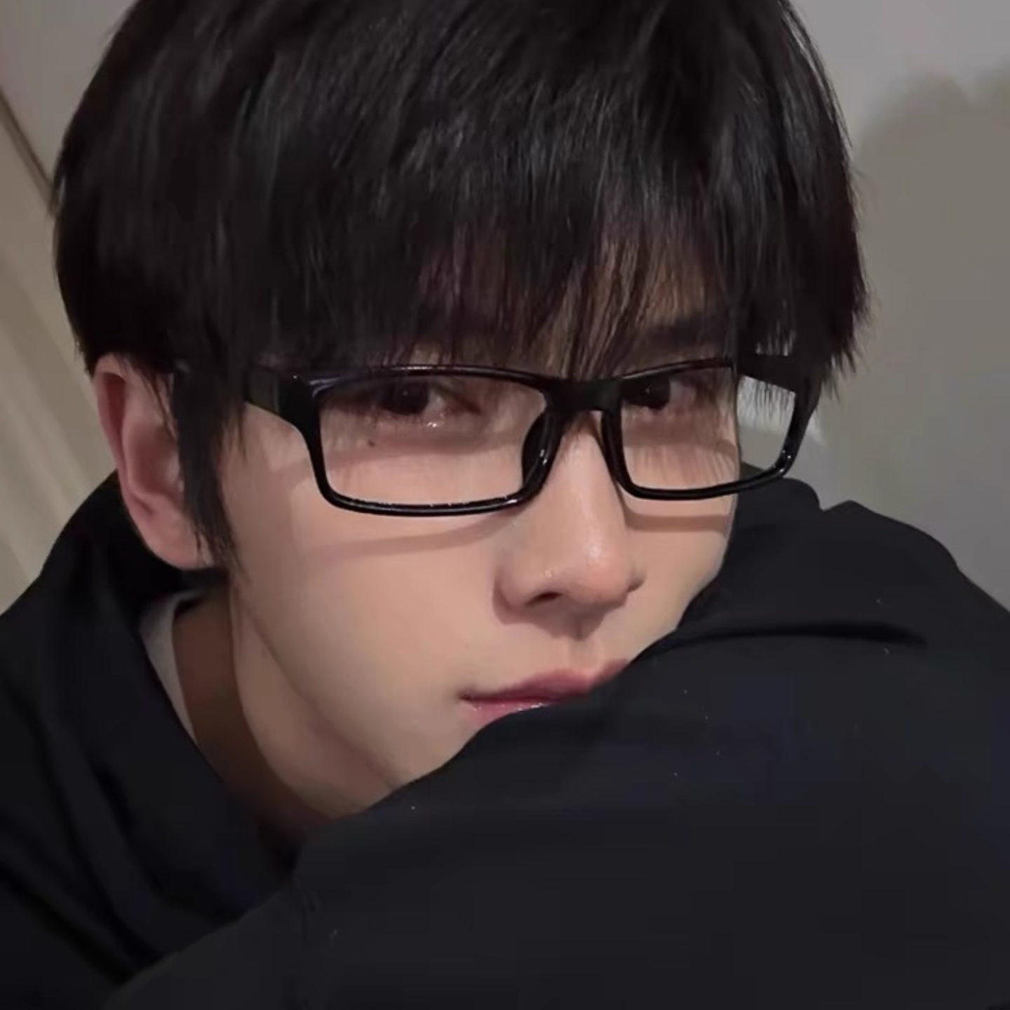 复古小黑框方形眼镜宅男女日系