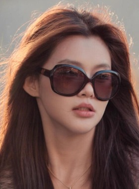 千禧辣妹风复古大框圆脸太阳眼镜