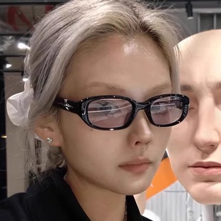 柳智敏同款复古黑框gm星星眼镜女椭圆形大框显瘦素颜防蓝光配近视