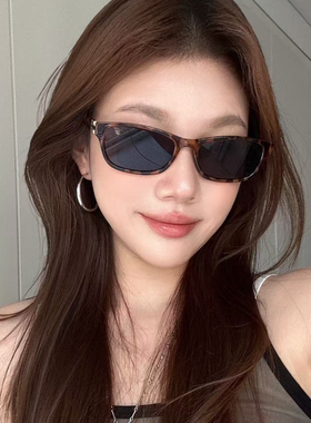 复古豹纹色欧美辣妹风猫眼墨镜女