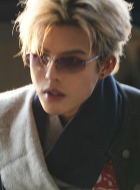 殷世航同款机场街拍韩版潮型墨镜