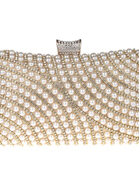 高端晚宴手拿包女大容量珍珠搭配旗袍专用手包晚礼服手提包小拎包