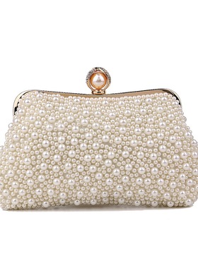 珍珠包包斜挎名媛礼服包晚会手拿包搭配旗袍汉服的包手包女小包