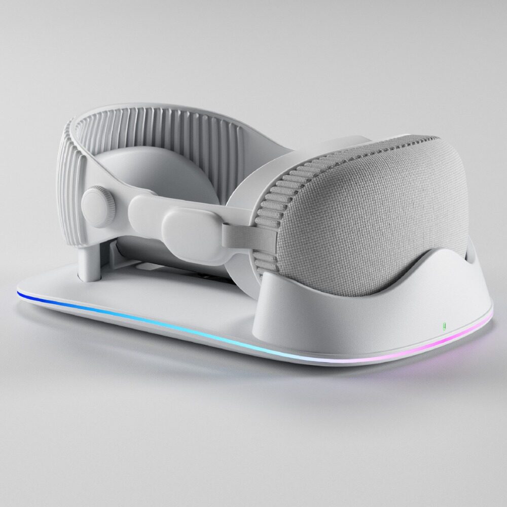适用APPLE VISION PRO 支架充电座底座头显苹果VR眼镜充电一体桌面充