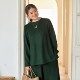 宽松女装 美丽客栈大码 秋冬内搭打底衫 修身 墨绿色针织衫 女秋冬新款