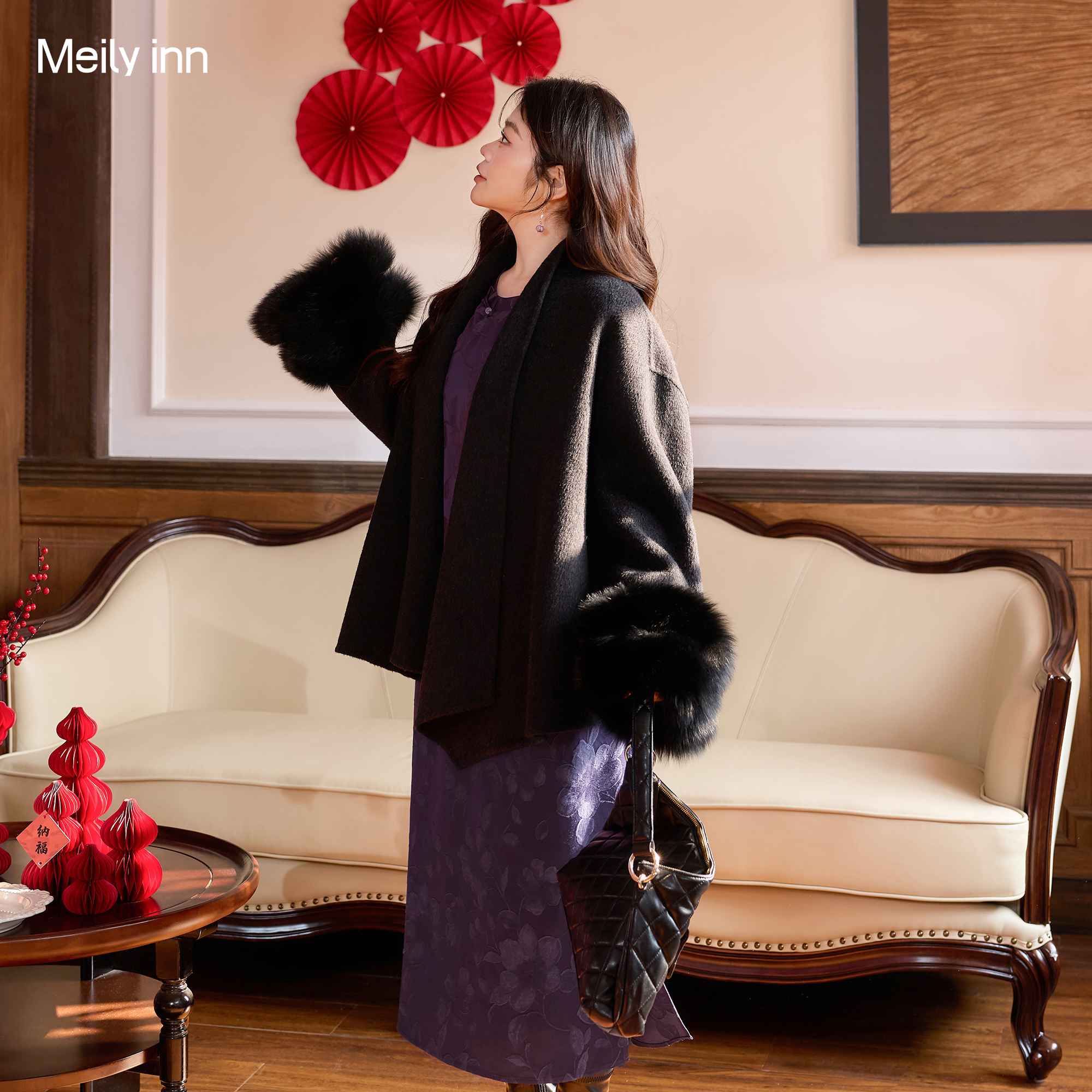 美丽客栈高端大码胖mm新中式国风改良日常旗袍连衣裙女轻奢高级感