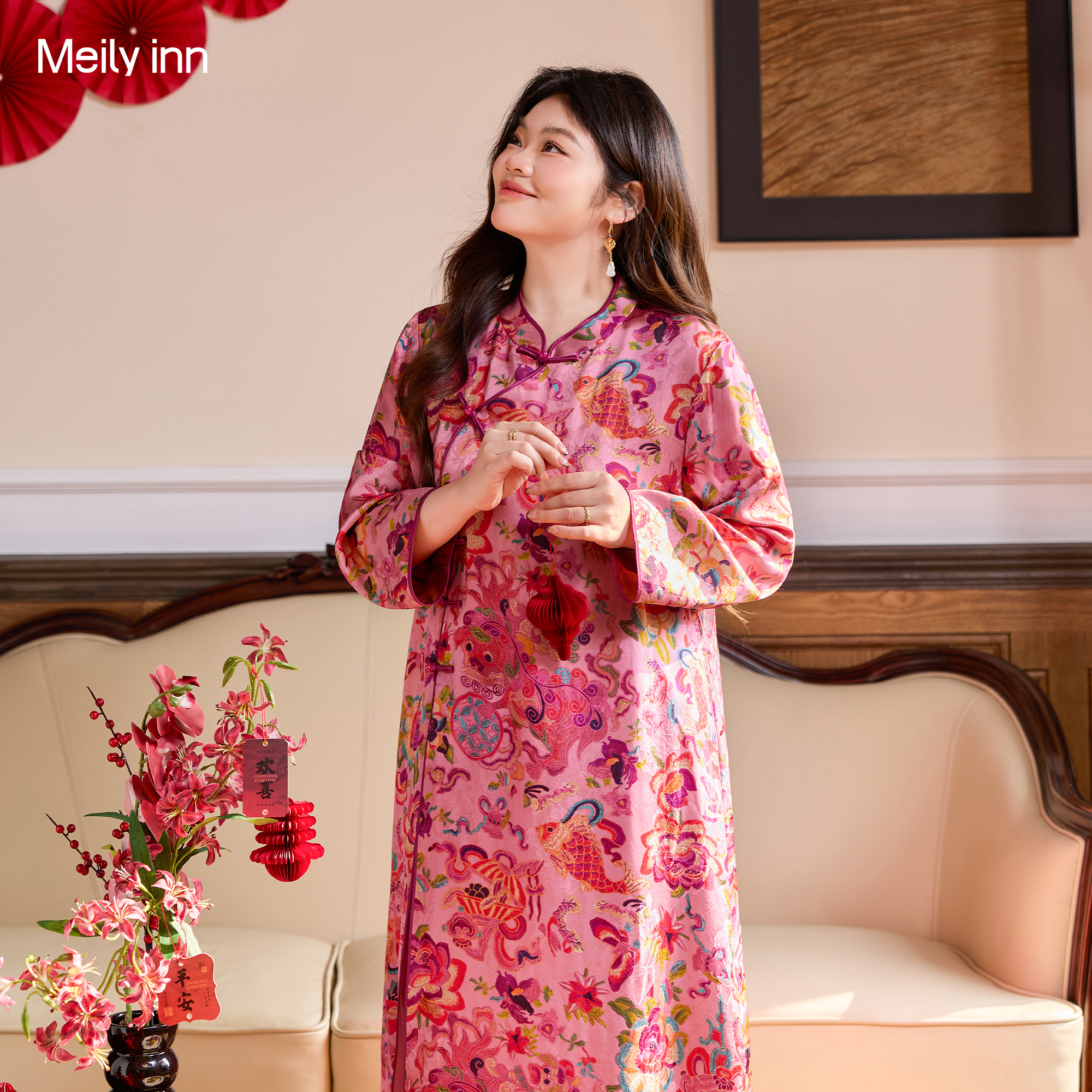 美丽客栈高端特大码女装新中式国风衬衫胖mm高级感轻奢中长款上衣