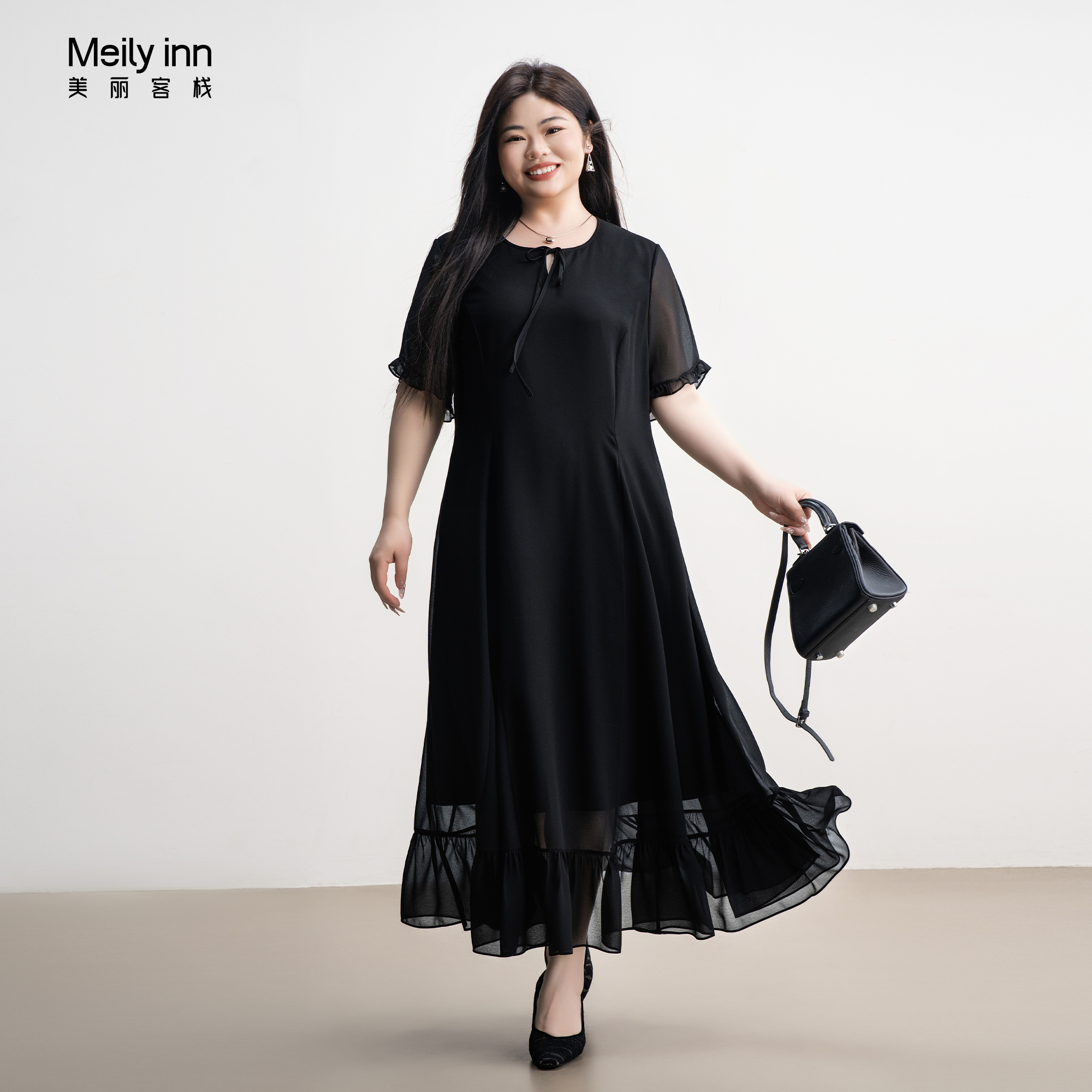 美丽客栈原创高端大码女装胖mm200斤加肥加大高级流行连衣裙初夏