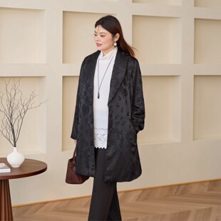 美丽客栈高端大码黑色棉服女冬季2025年新款棉衣胖mm宽松显瘦外套