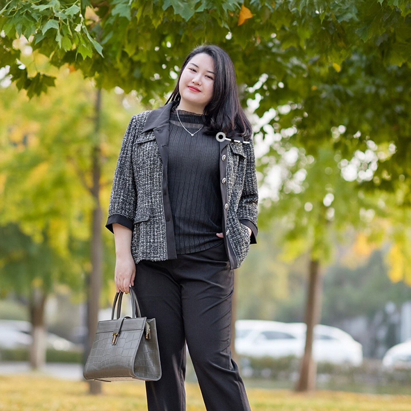 美丽客栈胖mm小香风两件套