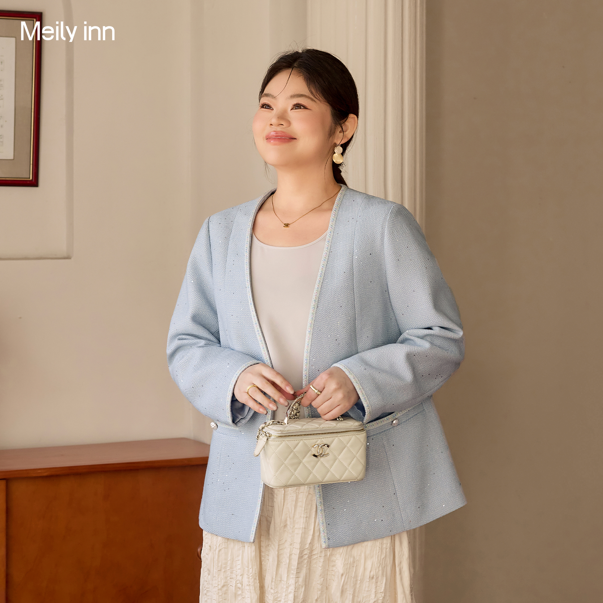 美丽客栈高端大码女装2026春新款小香风外套法式优雅显瘦百搭上衣