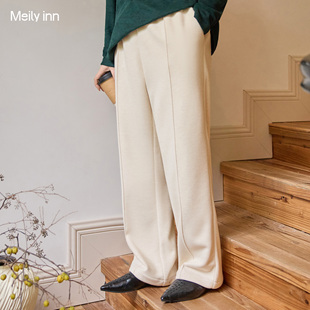 奶芙绒 胖mm显瘦垂感休闲裤 美丽客栈大码 软糯羊毛直筒裤 子 女装