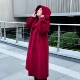 美丽客栈高端大码 胖mm高级感羊毛羊绒双面呢大衣200斤红色中长款