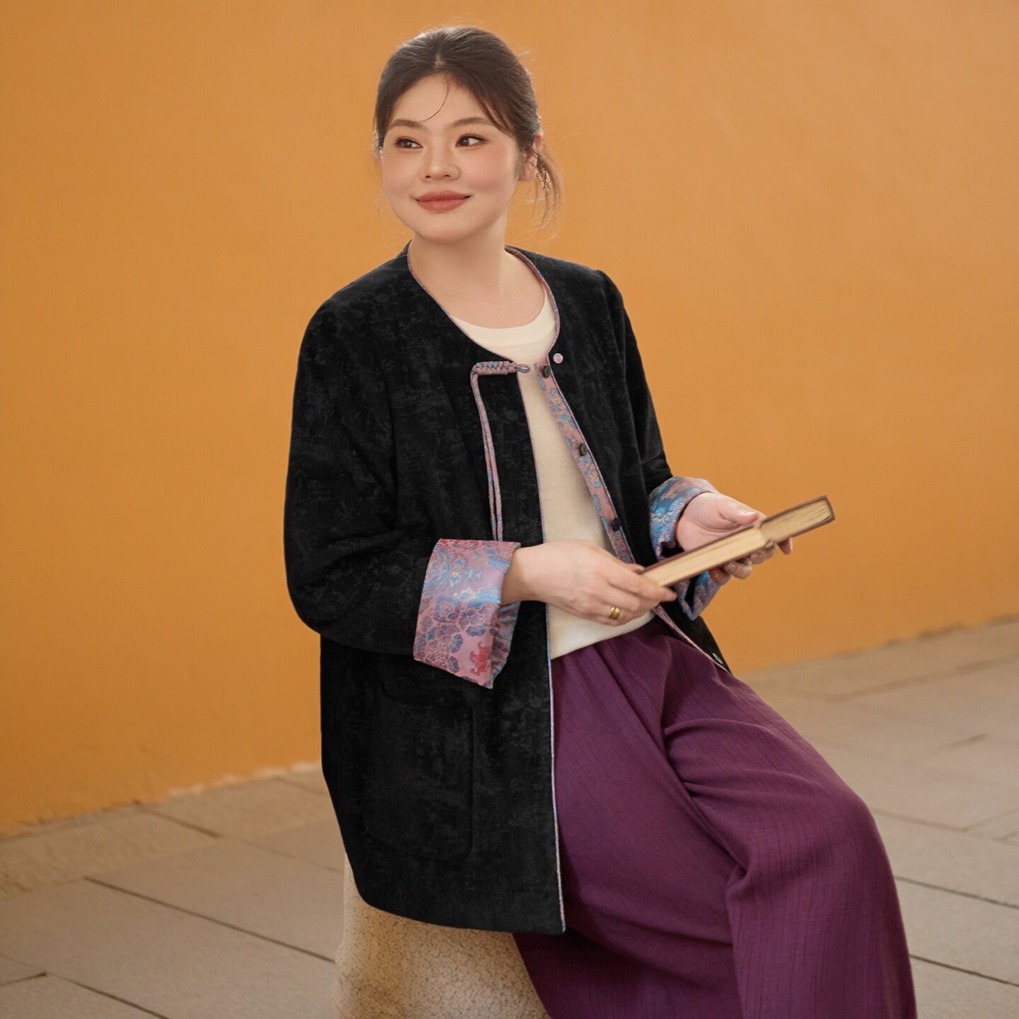 美丽客栈高端大码女装新中式国风外套盘扣设计胖mm遮肉显瘦上衣